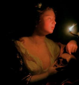 Mary Magdalene Grieving Artwork by Godfried Schalcken