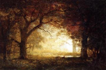Forest Sunrise Artwork by Albert Bierstadt
