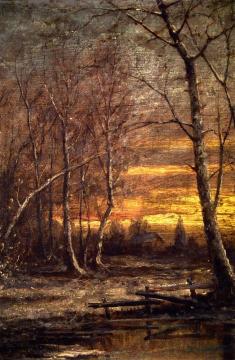 Landscape, Winter Scene Artwork by Carl Christian Brenner