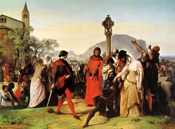 Sicilian Vespers Scene 3 Artwork by Francesco Paolo Hayez