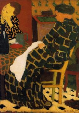 Mother and Daughter at the Table Artwork by Edouard Vuillard