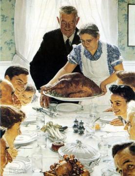 Freedom from Want Artwork by Norman Rockwell