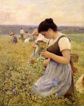 Women In The Fields Artwork by Charles Sprague Pearce