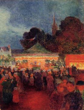 Carnival at Night in Croisic Artwork by Ferdinand du Puigaudeau