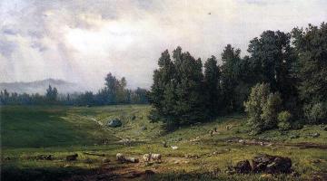 Landscape with Sheep Artwork by George Inness
