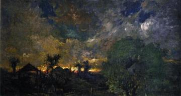 Sunset on a Farm Artwork by Charles Henry Miller