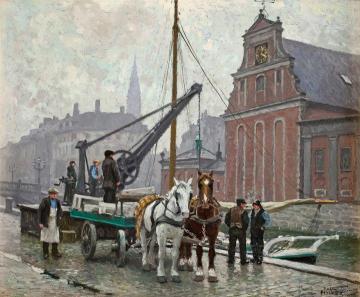 The Church of Holmen Artwork by Paul Gustave Fischer