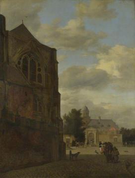 An Imaginary View Of Nijenrode Castle And The Sacristy Of Utrecht Cathedral Artwork by Jan van der Heyden