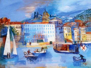 The Hôtel Welcome At Villefranche-sur-mer Artwork by Jean Dufy