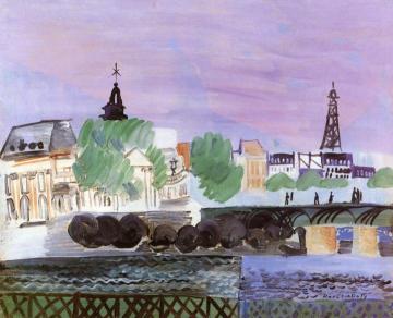 The Seine and Pont des Arts Artwork by Raoul Dufy