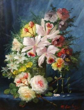 Still Life With Flowers Artwork by Max Carlier