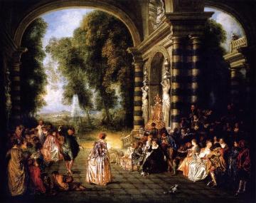 The Pleasures of the Ball Artwork by Jean-Antoine Watteau