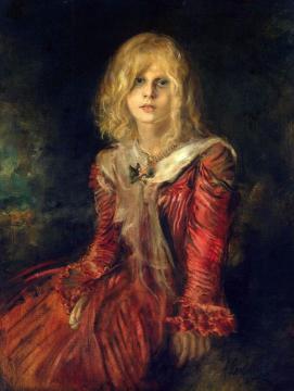 Portrait of Marion Lenbach Artwork by Fritz von Lenbach