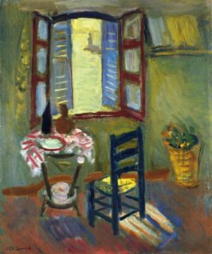 Window Open over the Port of Saint Tropez Artwork by Charles Camoin