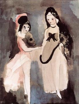 Two Young Girls, Serenade Artwork by Marie Laurencin