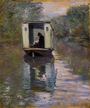 The Studio Boat Artwork by Claude Oscar Monet