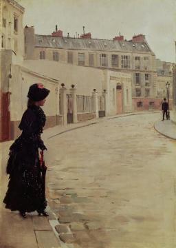 Waiting, rue de Chateaubriand, Paris Artwork by Jean Georges Beraud