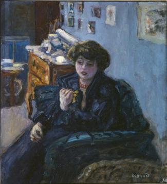 Young Woman in an Interior Artwork by Pierre Bonnard
