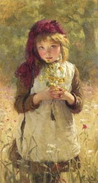Buttercups Artwork by George Elgar Hicks