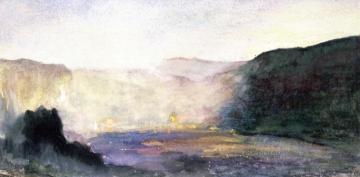 Crater of Kilauea, Sunrise Artwork by John La Farge