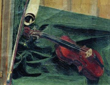 Still Life with a Violin Artwork by Ivan Kulikov