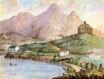 Upper Cascades, Columbia River Artwork by James Madison Alden