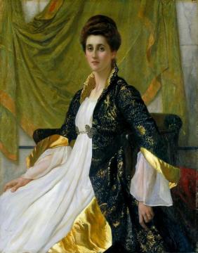 Portrait Of Mrs Ernest Moon Artwork by Sir William Blake Richmond