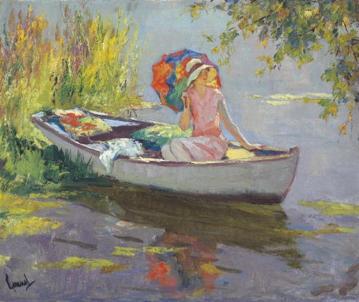 The Pink Dress Artwork by Edward Cucuel