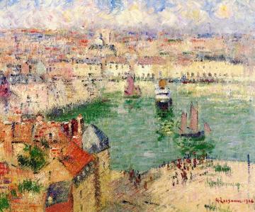 The Port of Dieppe Artwork by Gustave Loiseau