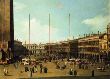 Piazza San Marco, Looking Towards San Geminiano Artwork by Giovanni Antonio Canal