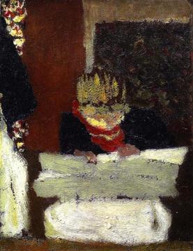Young Woman Sewing Artwork by Edouard Vuillard