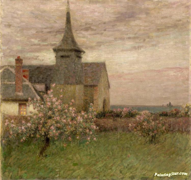 Le Presbytere Artwork by Henri Le Sidaner