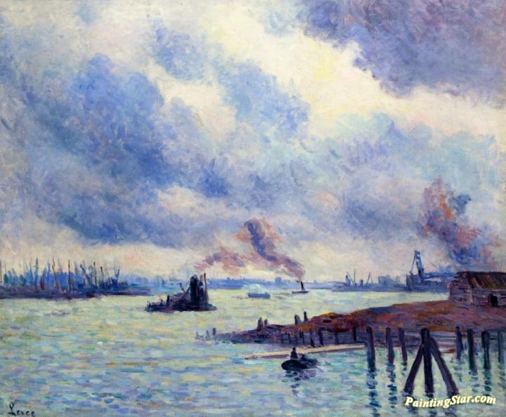 The Port of Rotterdam Artwork by Maximilien Luce