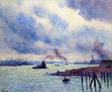 The Port of Rotterdam Artwork by Maximilien Luce