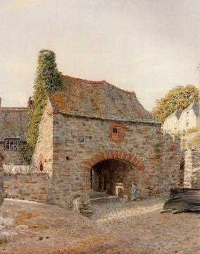 Old buildings at Kingswear in Devon Artwork by George Price Boyce