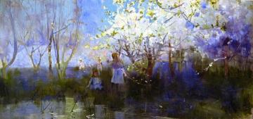 Orchard Scene Artwork by Charles Conder