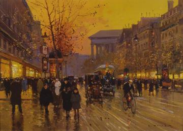 Boulevard de la Madeleine Artwork by Edouard Léon Cortes