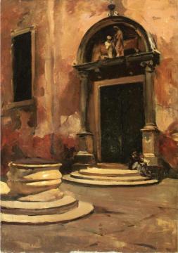Entrance of Little Church Artwork by Ralph Wormsley Curtis