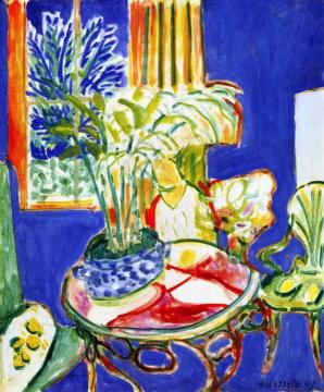 Small Interior In Blue Artwork by Henri Matisse