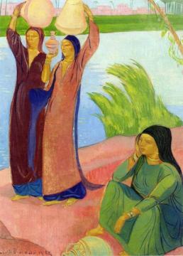 Three Women on the Banks of a River Artwork by Émile Bernard