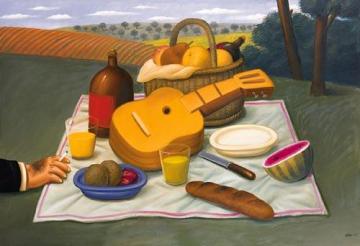 Pic nic Artwork by Fernando Botero