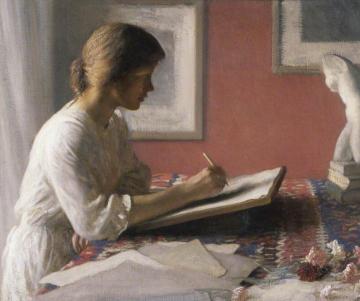The Student Artwork by Sir George Clausen