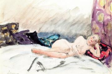 Reclining Nude Artwork by Henri Lebasque