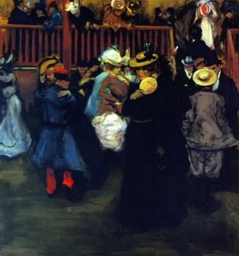 Café Scene Artwork by Alfred Henry Maurer