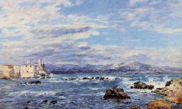 A Gusty Northwest Wind at Antibes Artwork by Eugène-Louis Boudin