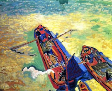 Two Barges Artwork by Andre Derain