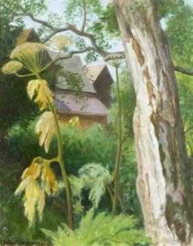 Silver Birch Artwork by John Arthur Malcolm Aldridge