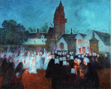 Procession at Nenvic Artwork by Ferdinand du Puigaudeau