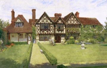 Great Tangley Manor, Surrey England Artwork by Anna Mary Richards Brewster