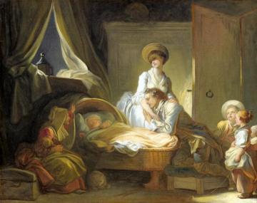 The Visit To The Nursery Artwork by Jean Honore Fragonard